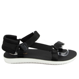 Sandali sportivi neri N-67 neri con velcro nero
