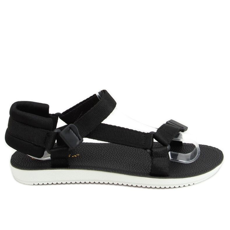 Sandali sportivi neri N-67 neri con velcro nero