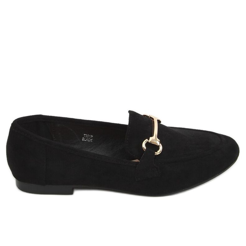 Mocassini neri da donna T391P Black nero