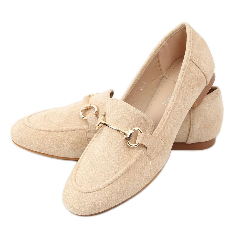 Mocassini donna beige T391P Beige