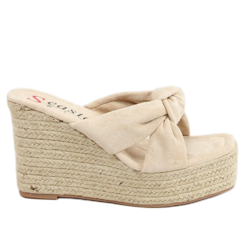 Beige XY14P Zeppe espadrillas beige