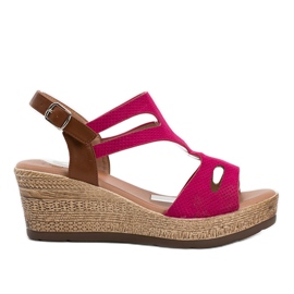 Sandali con zeppa Sadie rosa
