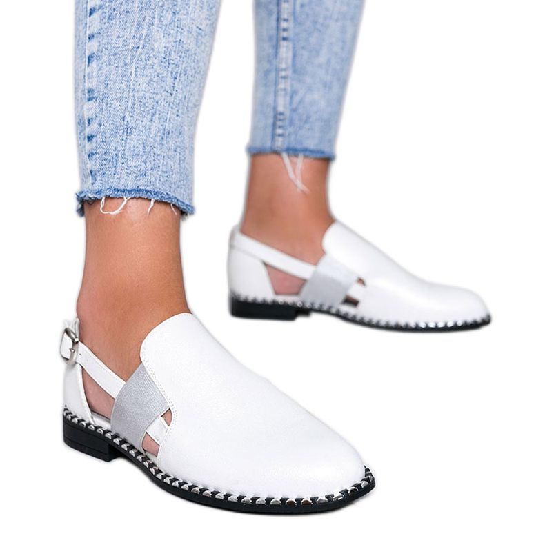 Scarpe bianche lucide Madison Ave bianca