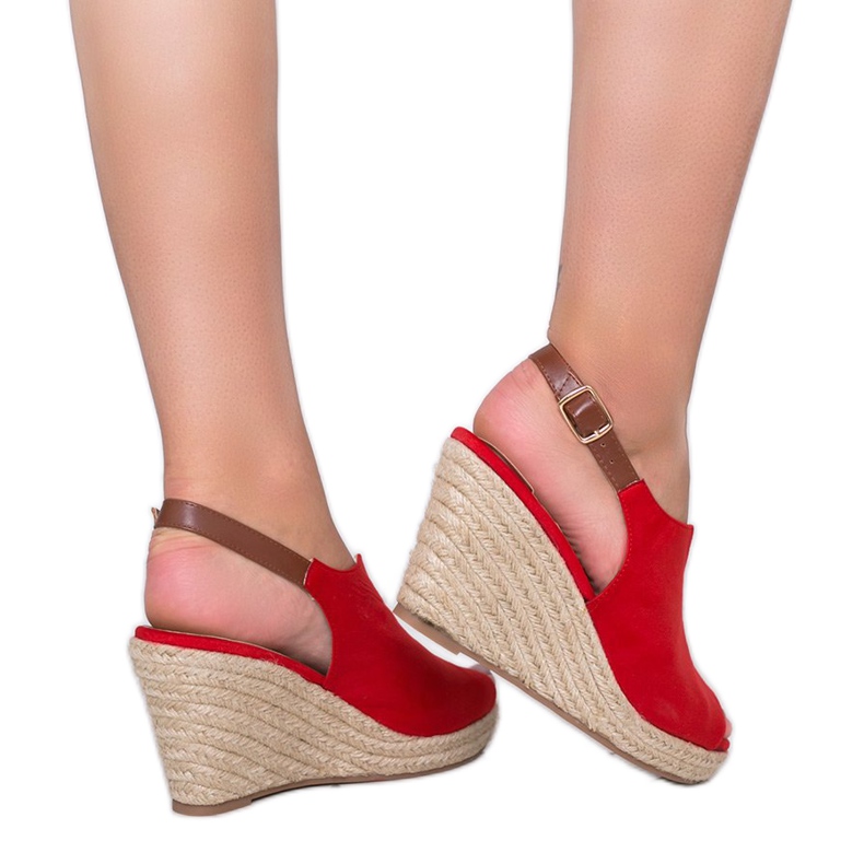 I sandali con zeppa rossi di Lindy rosso