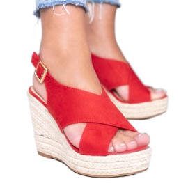 Espadrillas rosse sulla zeppa Summer Dream rosso