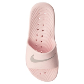 Pantofole da donna Nike Kawa Shower rosa 832655 601 grigio