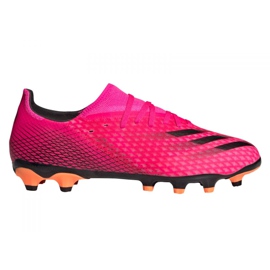 Scarpe da calcio Adidas X Ghosted.3 Mg M FW6973 grafite, rosa rosa