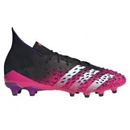 Scarpe da calcio Adidas Predator Freak.1 Ag M FW7242 grafite, nero, viola nero
