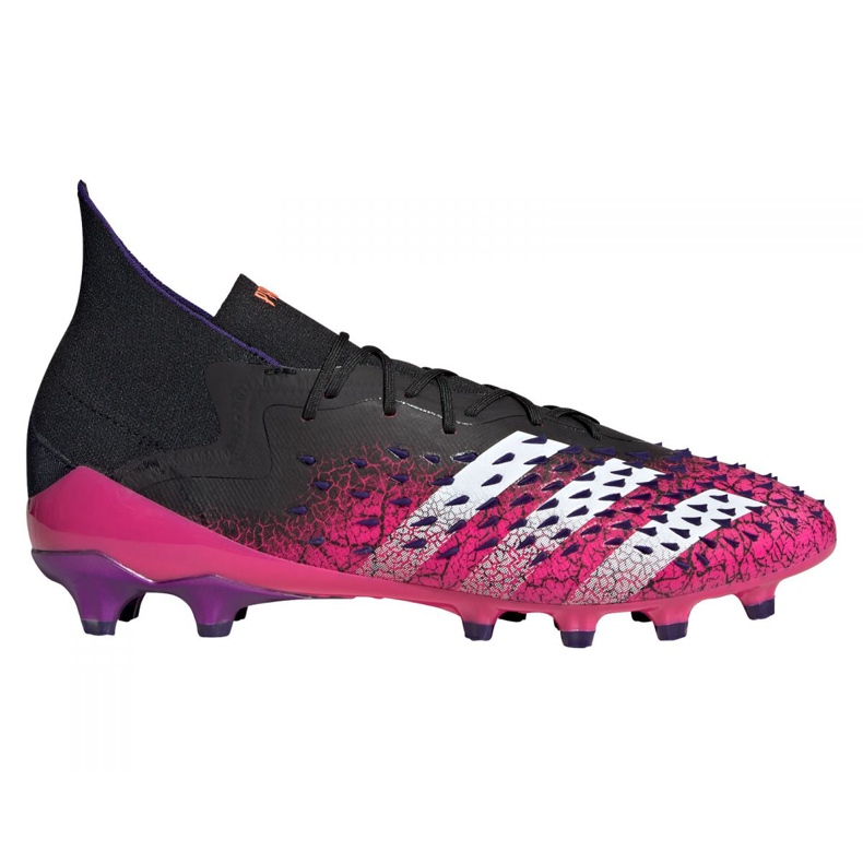 Scarpe da calcio Adidas Predator Freak.1 Ag M FW7242 grafite, nero, viola nero