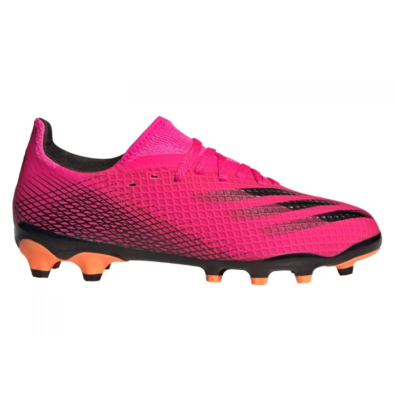 Scarpe da calcio Adidas X Ghosted.3 Mg Jr FY1093 grafite, rosa rosa