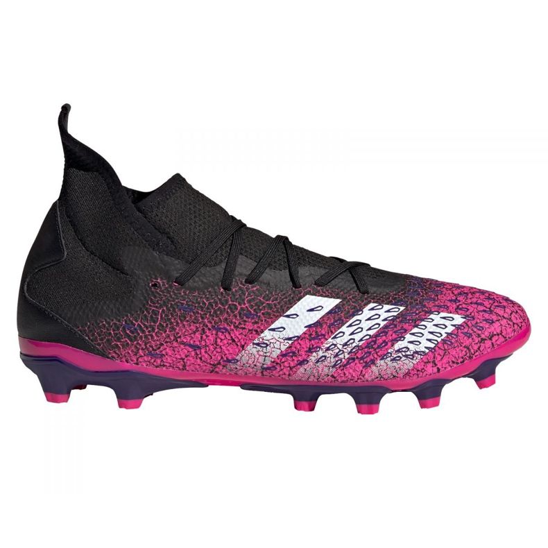Scarpe da calcio Adidas Predator Freak.3 Mg M FW7515 grafite, nero, viola nero
