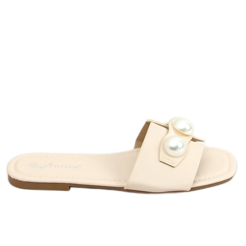 Ciabatte con perle N-91 Beige