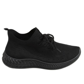 Calze nere per scarpe sportive 7819 All Black nero