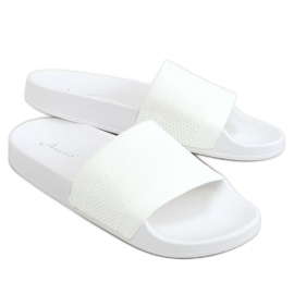 Pantofole bianche in maglia MU-5 White bianca