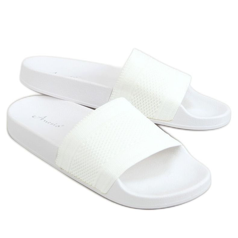 Pantofole bianche in maglia MU-5 White bianca