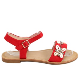 Sandali con conchiglie rosso M78 Red