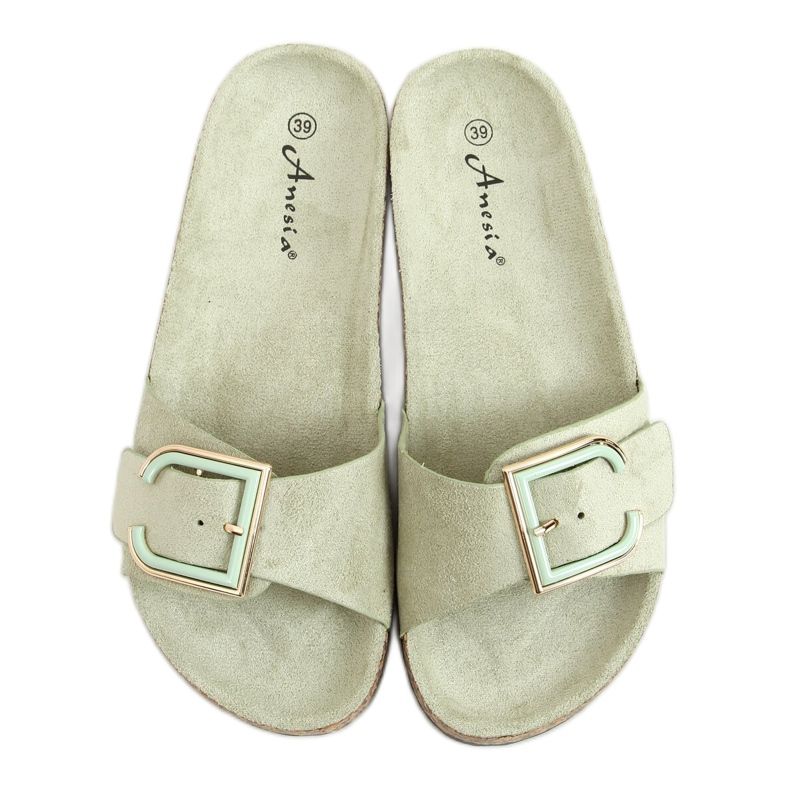 Pantofole in sughero Celadon N-111 Verde
