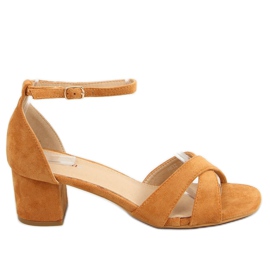 Sandali tacco alto cammello 8832 Camel marrone
