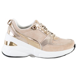 Filippo Sneakers con zeppa in pelle beige