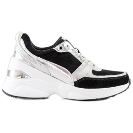 Filippo Sneakers con zeppa in pelle nero