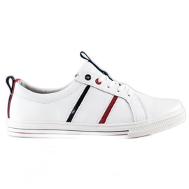Filippo Scarpe sportive classiche in pelle bianca