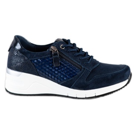 Filippo Sneakers in pelle blu scuro blu navy