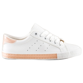SHELOVET Sneakers Basse Con Ecopelle bianco