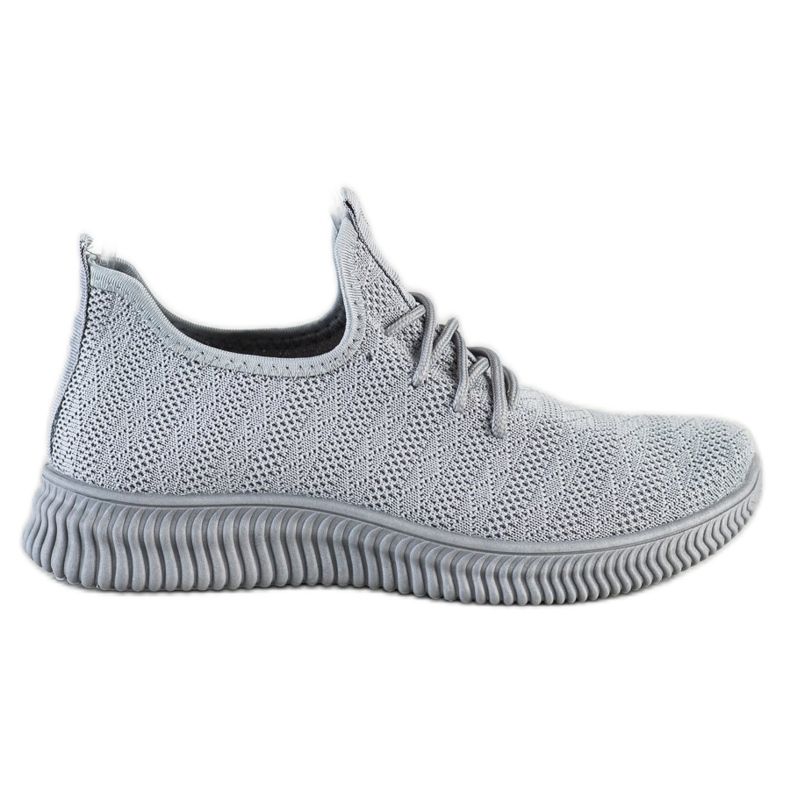SHELOVET Scarpe sportive in tessuto leggero grigio