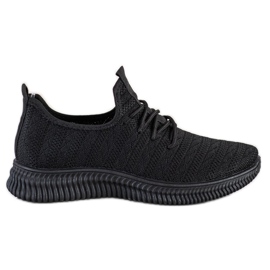 SHELOVET Scarpe sportive in tessuto leggero nero