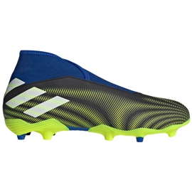 Adidas Nemeziz.3 Ll Fg scarpe da calcio blu-verde FW7411 bianco, nero, blu, giallo