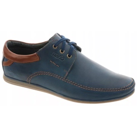 Mario Pala Scarpe da uomo in pelle 594 blu navy