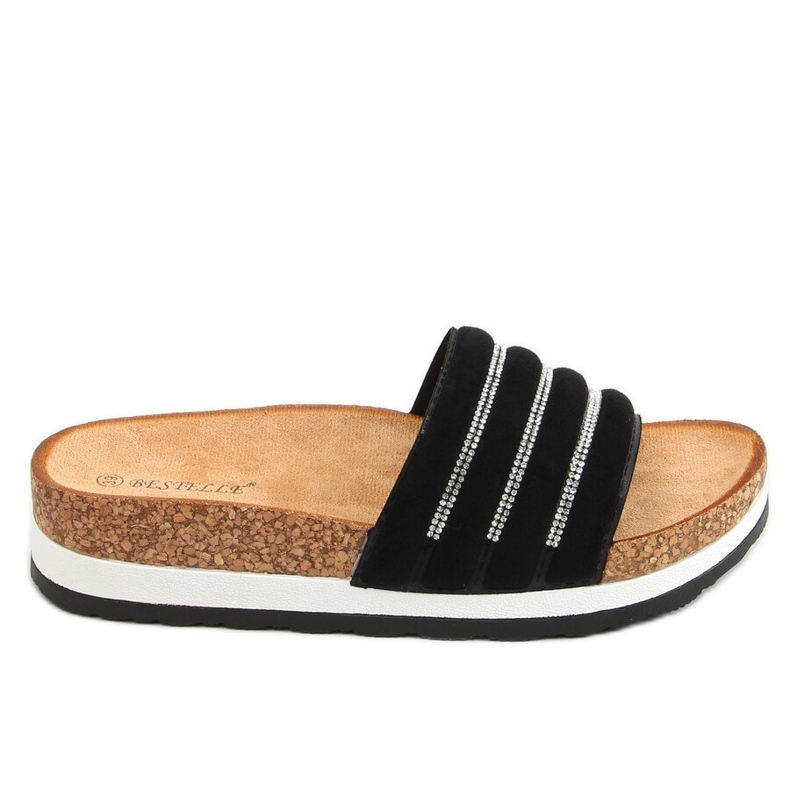 Pantofole in sughero nere LS018 Black nero