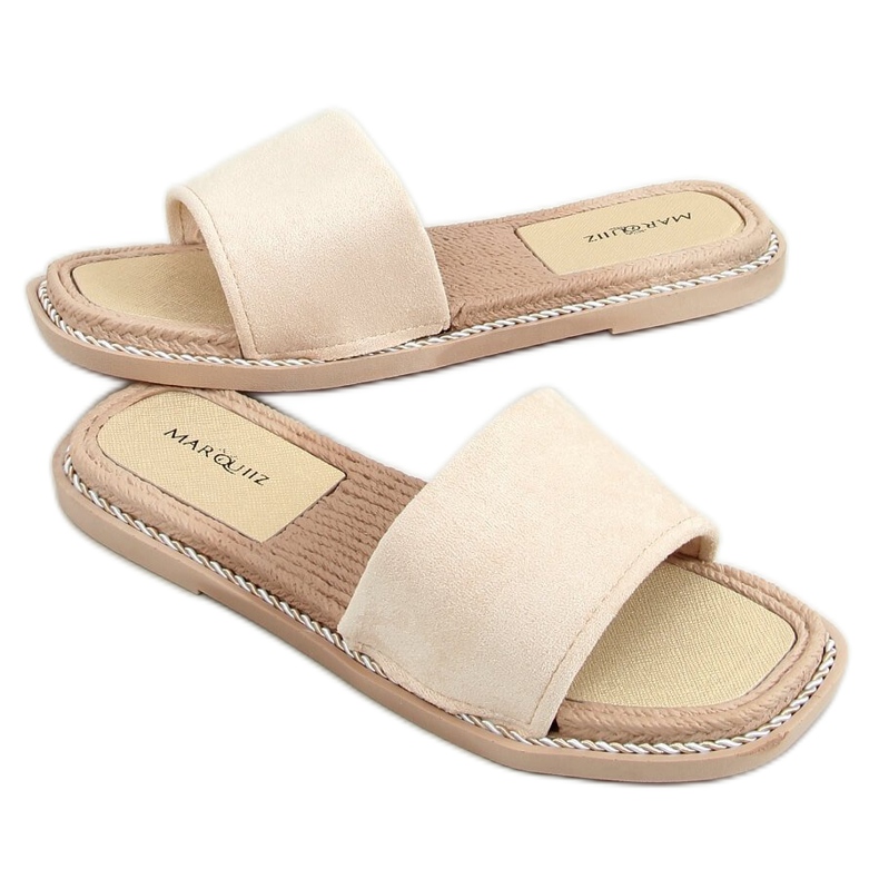 Ciabatte da donna in camoscio beige 1096 Beige