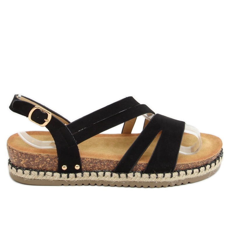 Sandali espadrillas Boho neri FD002 Black nero