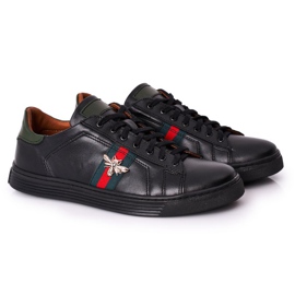 Bednarek Polish Shoes Sneakers da uomo in pelle brogue Bednarek Black nero