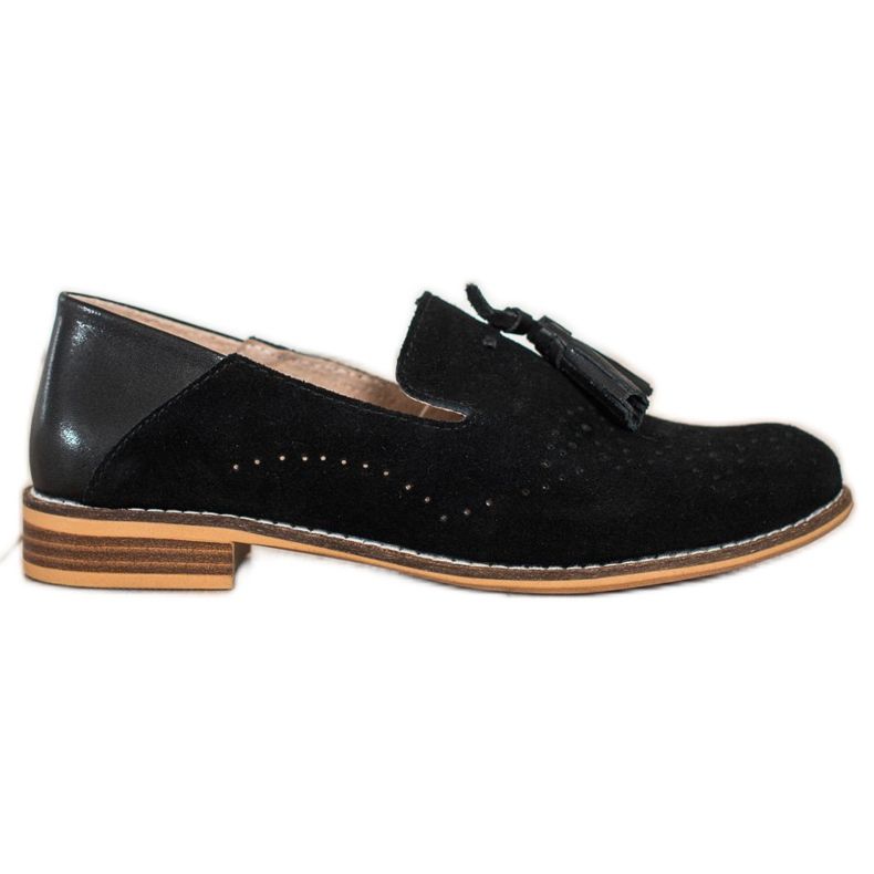 Filippo Signori in pelle con frange nero
