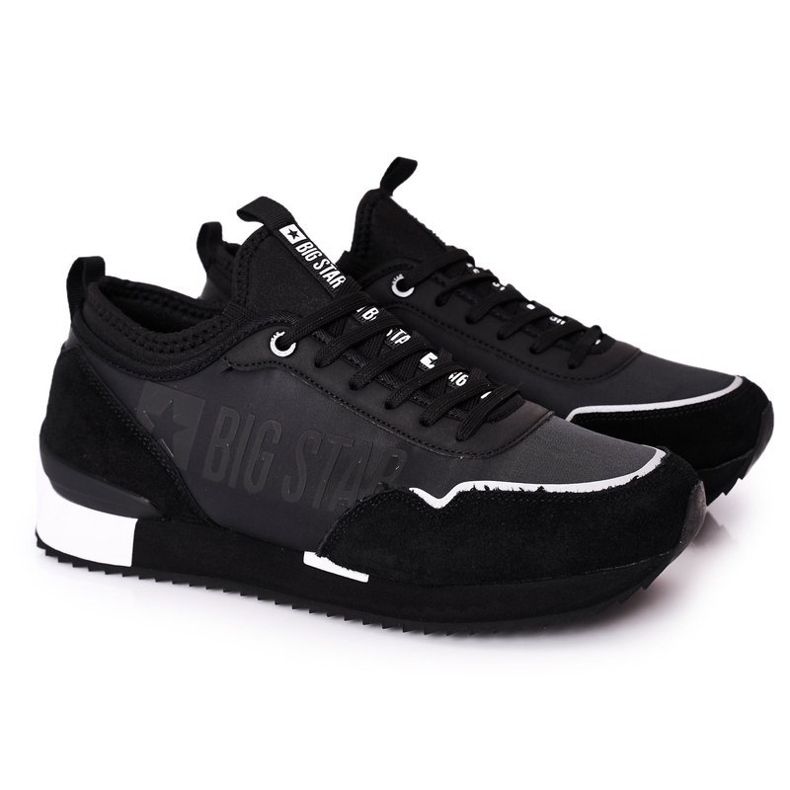 Scarpe sportive da uomo Memory Foam Big Star HH174212 Nero