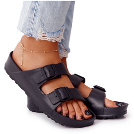 NEWS Pantofole in gomma Stacy nere da donna nero