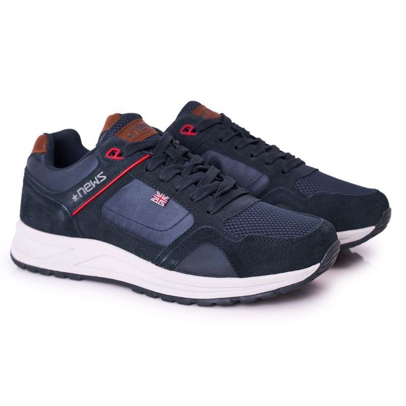 NEWS Scarpe sportive da uomo Sneakers Navy Fabian blu navy