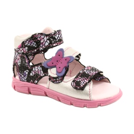 Mazurek Sandali in pelle Girls High Preventive 291 con farfalla argento