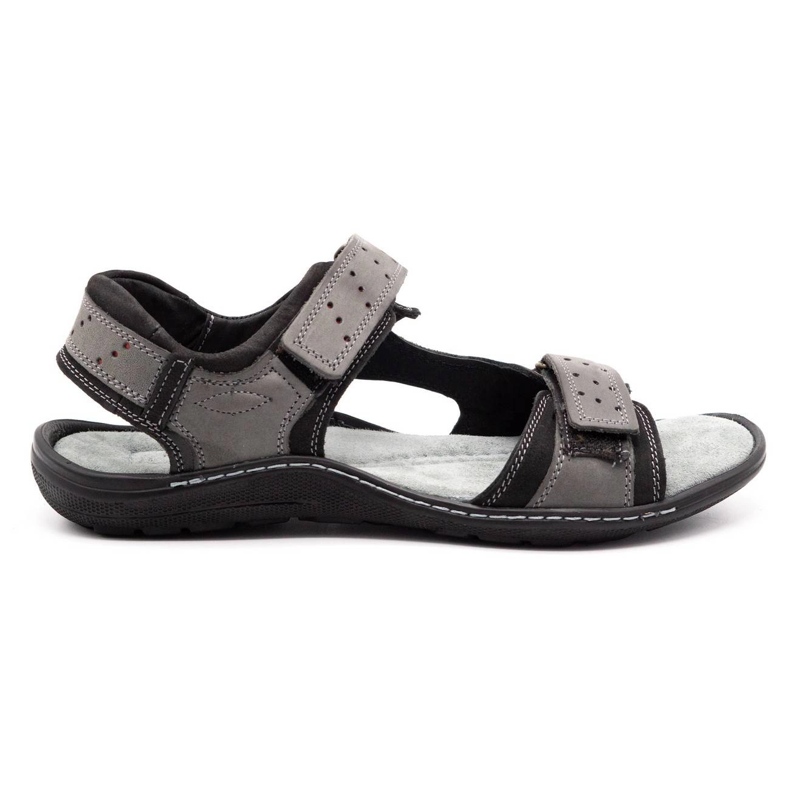 Olivier Sandali da uomo in pelle 295K grigio