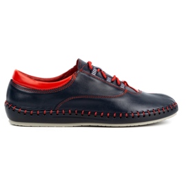 Olivier Scarpe casual da uomo 312K grana blu navy
