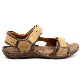 Olivier Sandali in pelle da uomo marroni 295K marrone