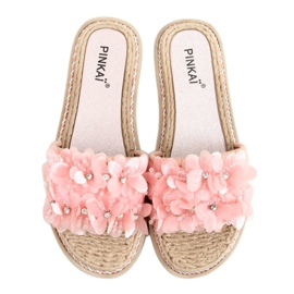 Ciabatte con fiori rosa LS003 Pink
