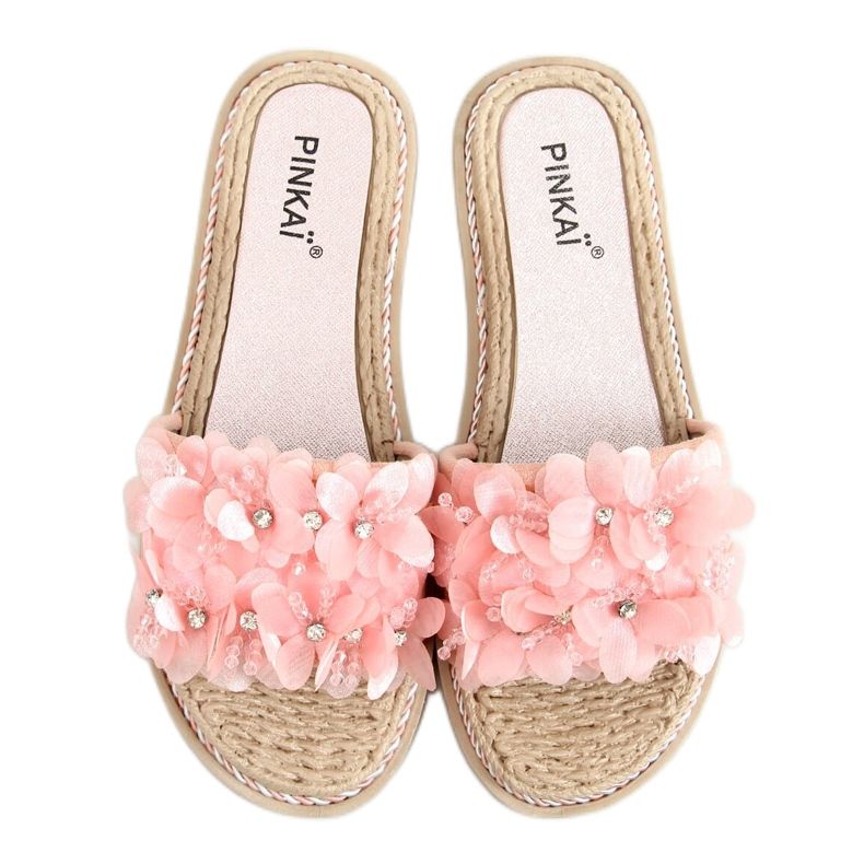Ciabatte con fiori rosa LS003 Pink