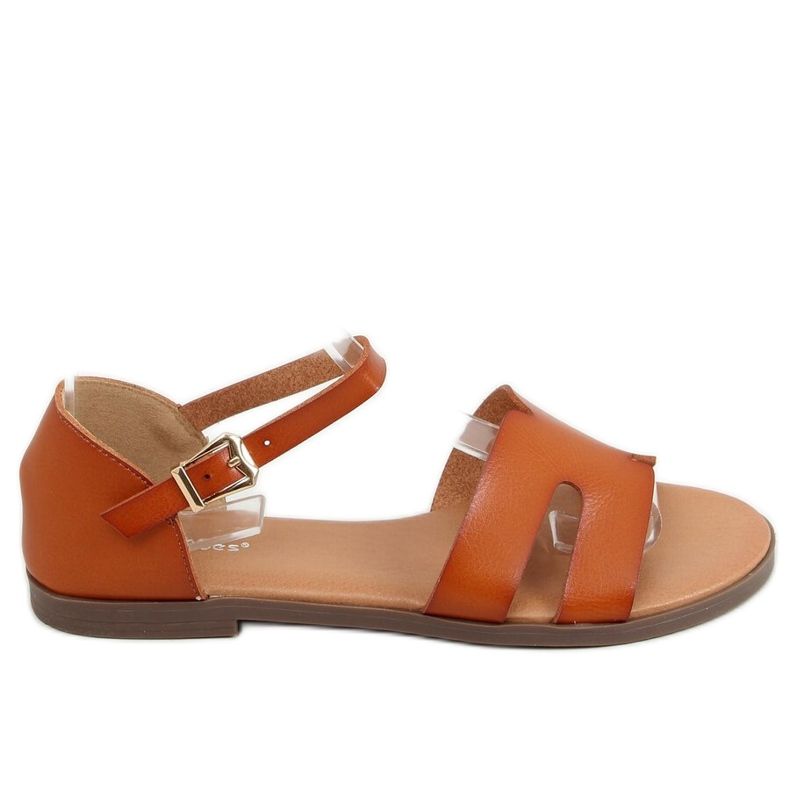 Cammello 7823 Sandali da donna color cammello marrone