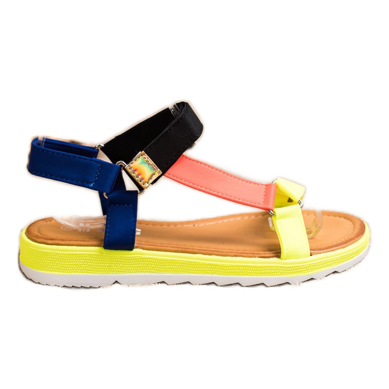 SHELOVET Sandali alla moda con velcro multicolore