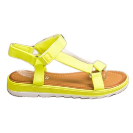 SHELOVET Sandali alla moda con velcro giallo