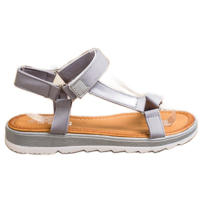 SHELOVET Sandali alla moda con velcro multicolore grigio