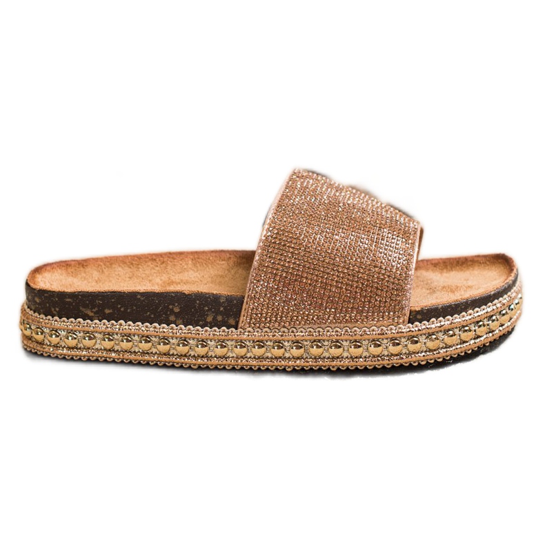 SHELOVET Pantofole di cristallo alla moda d'oro